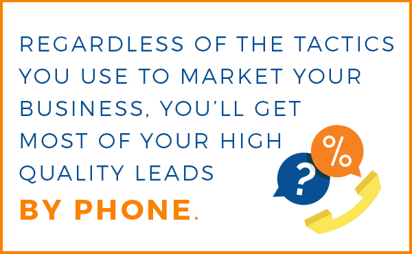1-800 phone calls lead to most quality leads