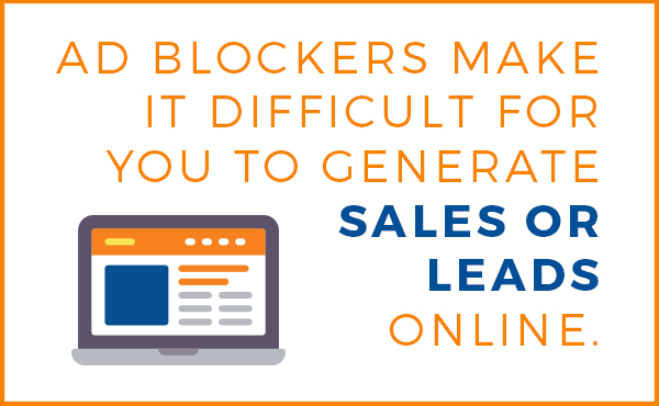 Ad blockers make generating leads difficult