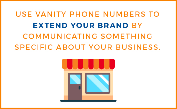 Vanity phone numbers extend your brand