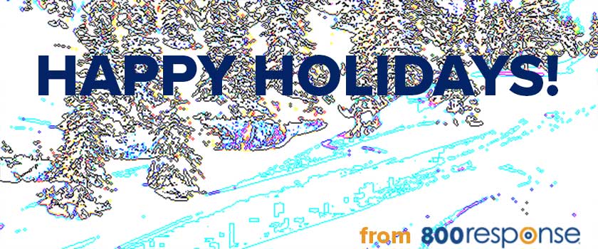 happy holidays from 800response card