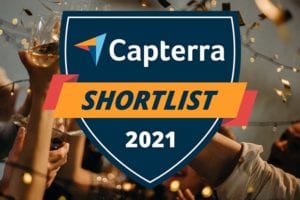 image of capterra shortlist badge