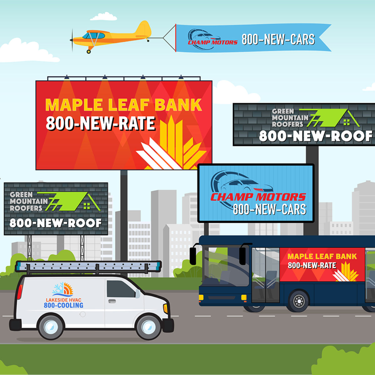 Vanity Number Billboard Graphic